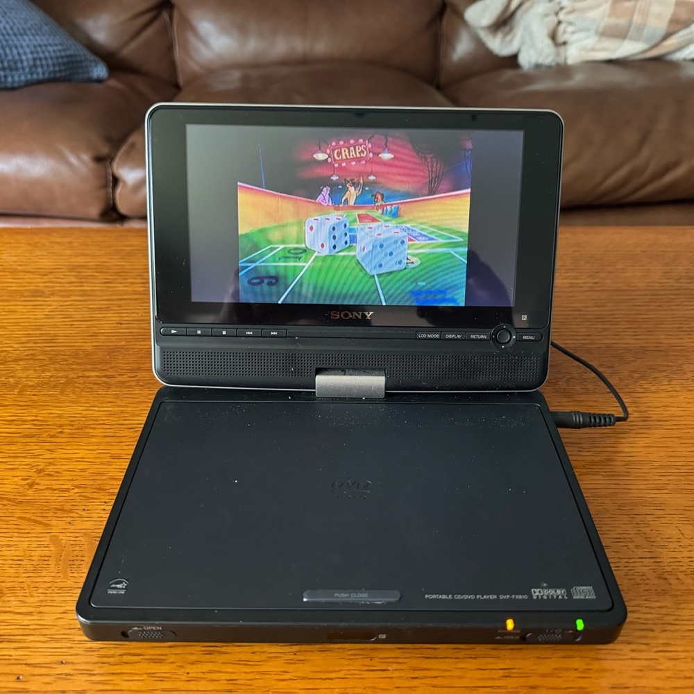 Sony portable, rechargeable, CD:DVD player.